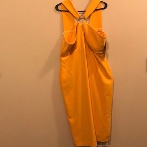 Plus Size Goldenrod Yellow Halter Dress